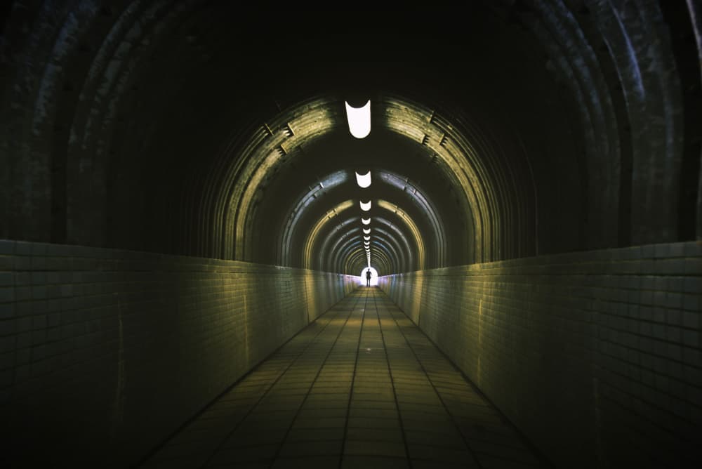Tunnel Towards Light by Reiko kiri — canvas wall art
