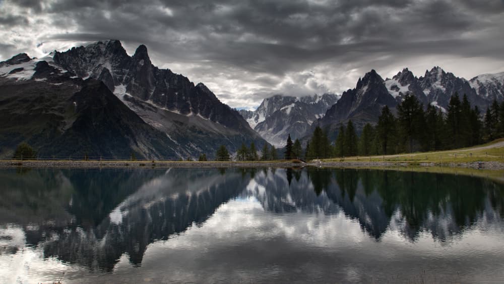 Dramatic Mountain Reflection by Gonçalo Capitão — canvas wall art
