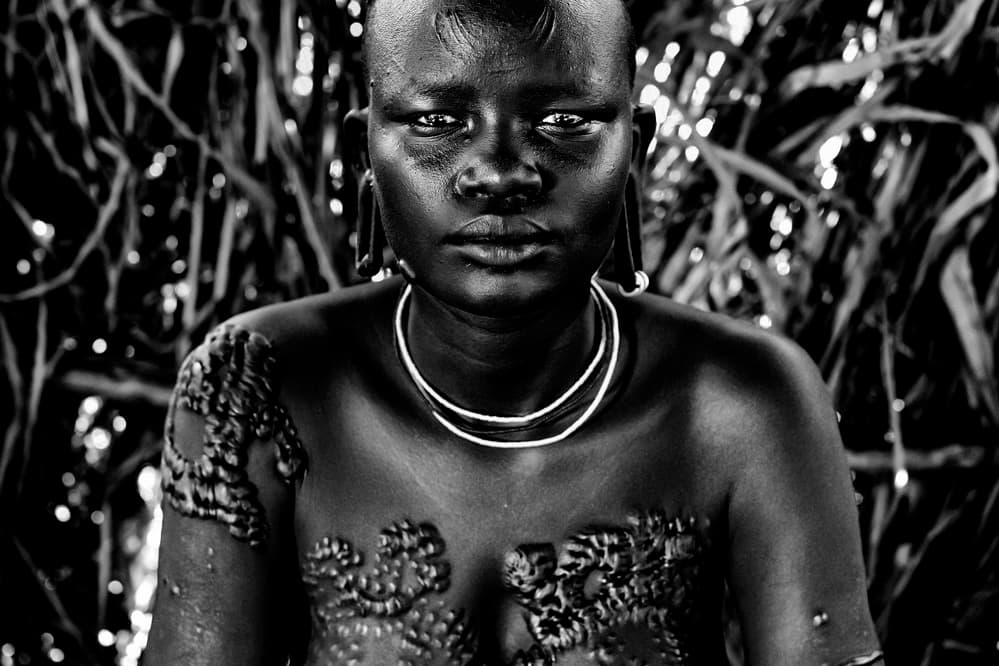 Tribal Woman Scarification by Vedran Vidak — canvas wall art