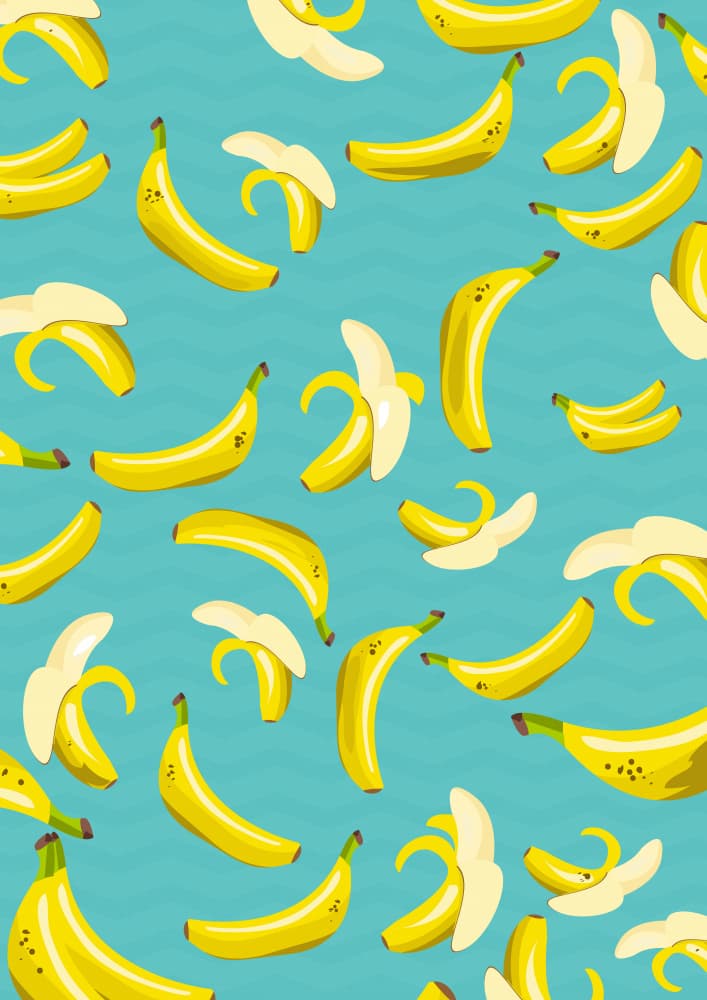 Yellow Bananas Pattern by Nicholas — canvas wall art