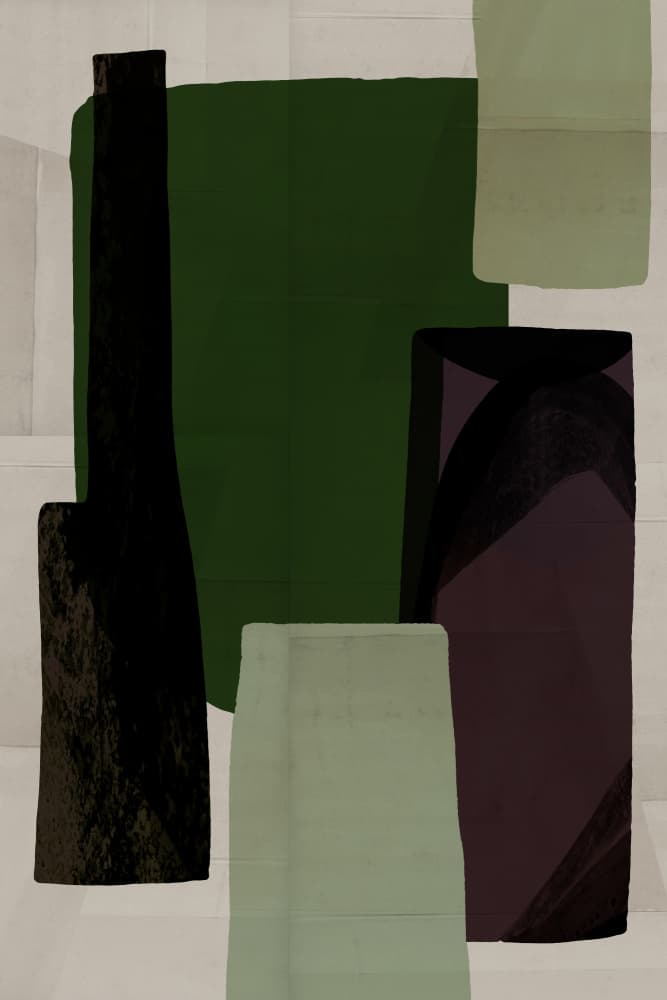 Geometric Color Blocks by cartissi — canvas wall art