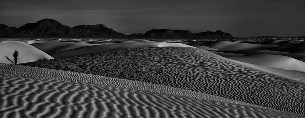 Monochrome Desert Dunes by Yvette Depaepe — canvas wall art
