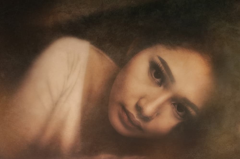 Dreamy Woman's Portrait by Rooswandy Juniawan — canvas wall art