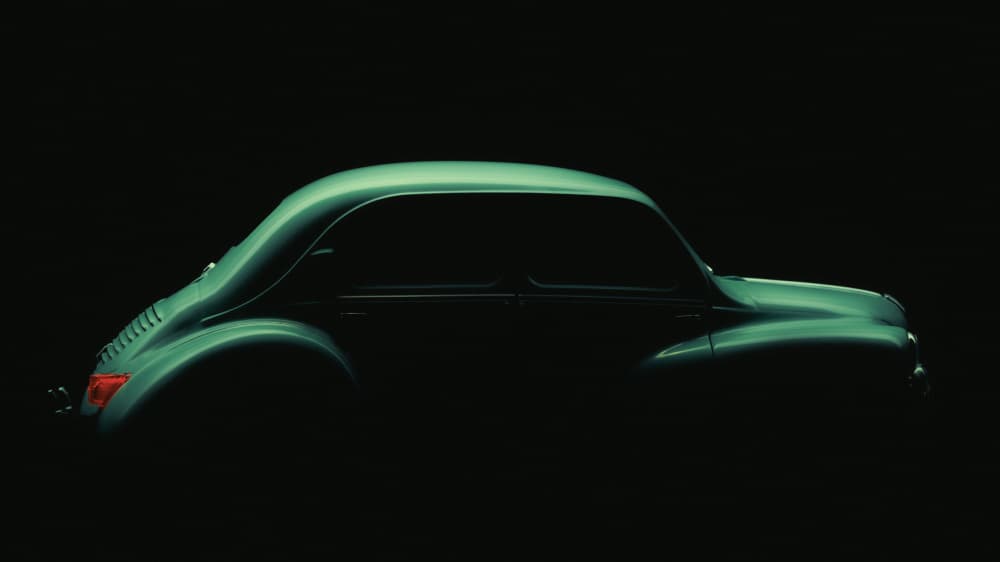 Classic Green Car Silhouette by Rico Cavallo — canvas wall art
