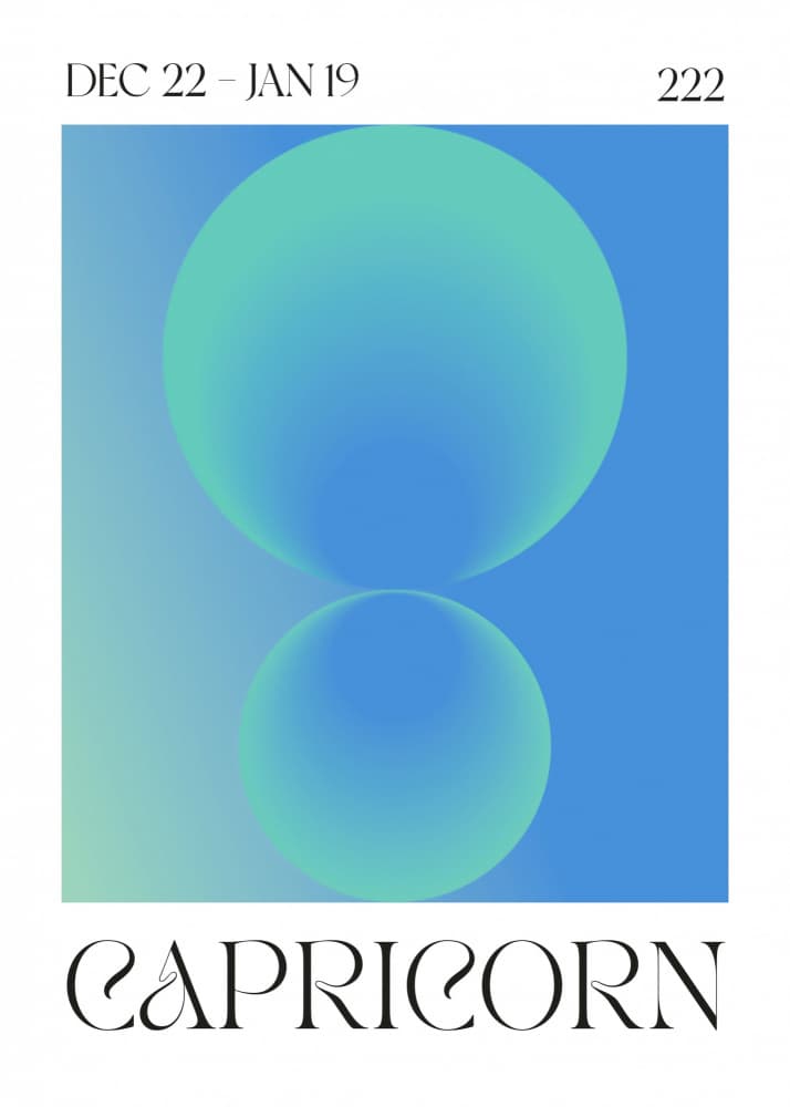 Capricorn Zodiac Spheres by Valeria Castillo — canvas wall art