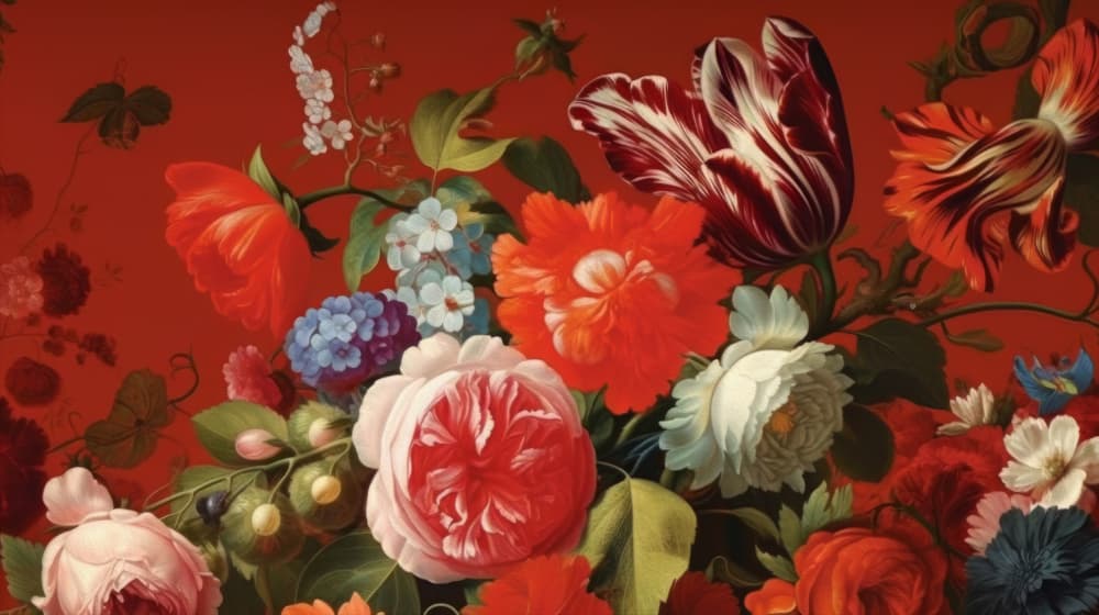 Classic Floral Arrangement by Bilge Paksoylu — canvas wall art