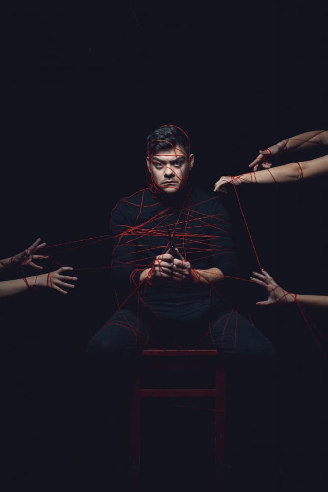Bound By Red Strings by Martin Kolev — canvas wall art