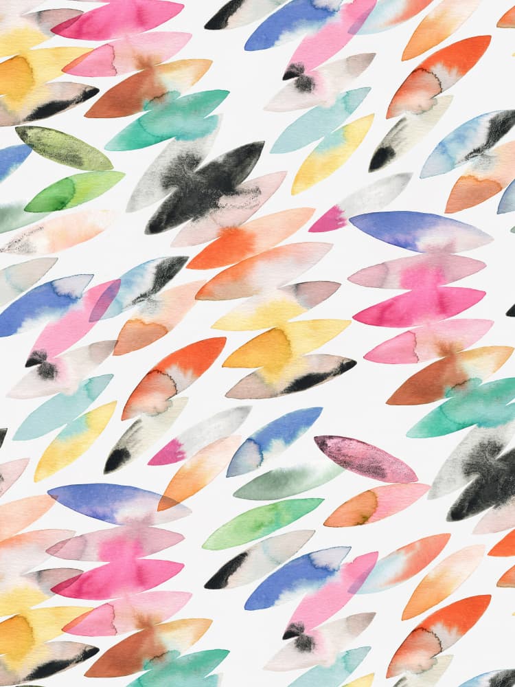 Vibrant Watercolor Shapes by Ninola Design — canvas wall art
