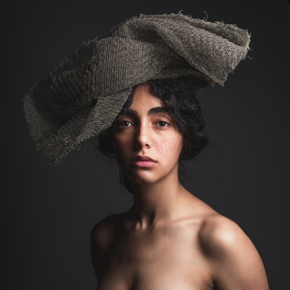 Pensive Fabric Gaze by Hooman Sedaghi — canvas wall art