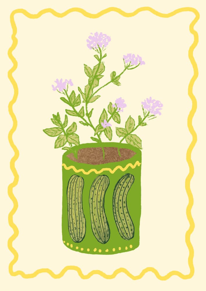 Whimsical Potted Herbs