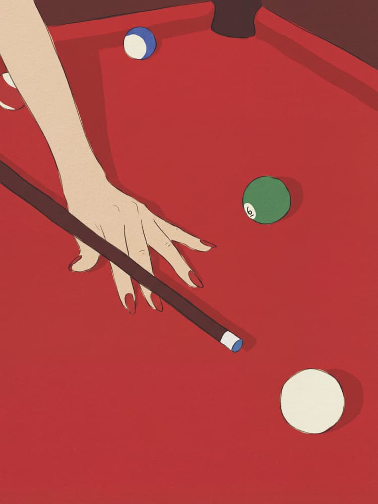 Classic Pool Shot by Andreas Magnusson — canvas wall art