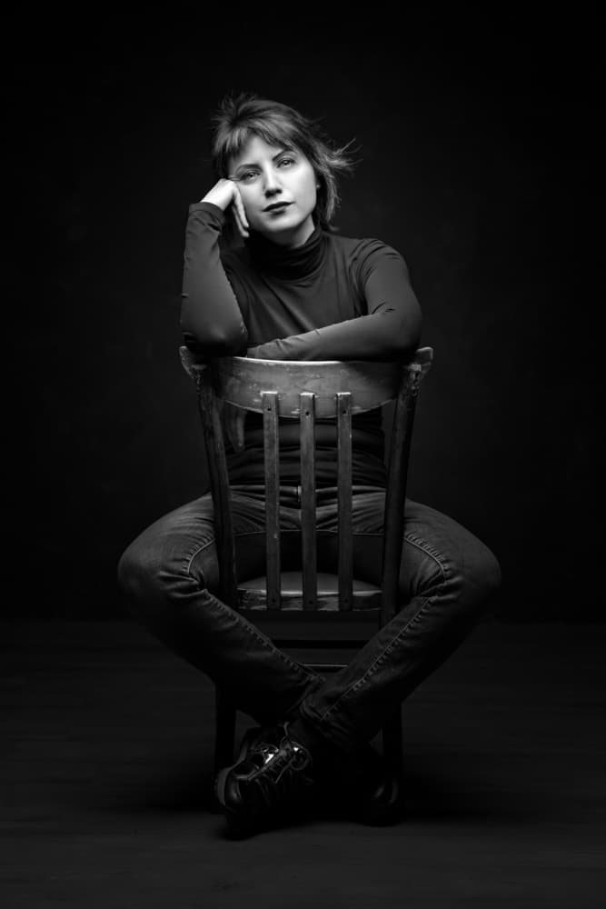 Pensive Studio Portrait by Domenico Petrocca — canvas wall art