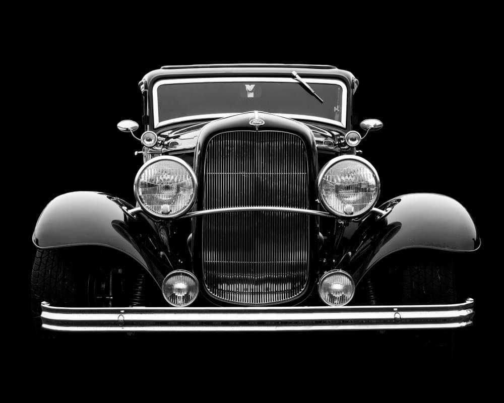 Elegant Classic Automobile by Leif Løndal — canvas wall art