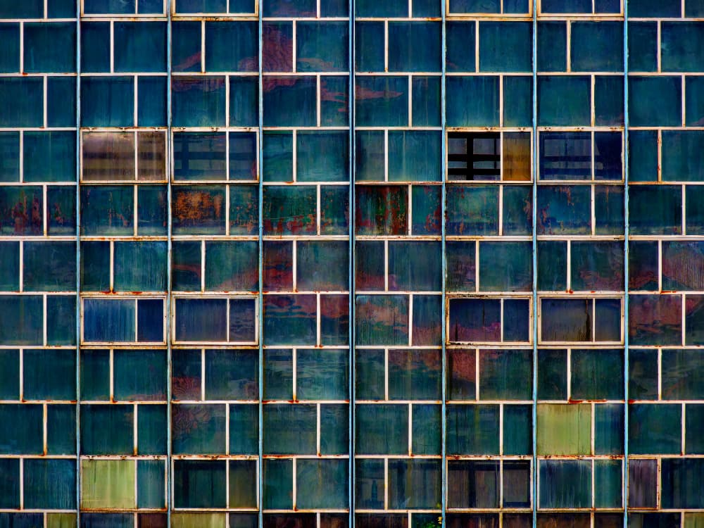 Weathered Window Grid by Marius Surleac — canvas wall art