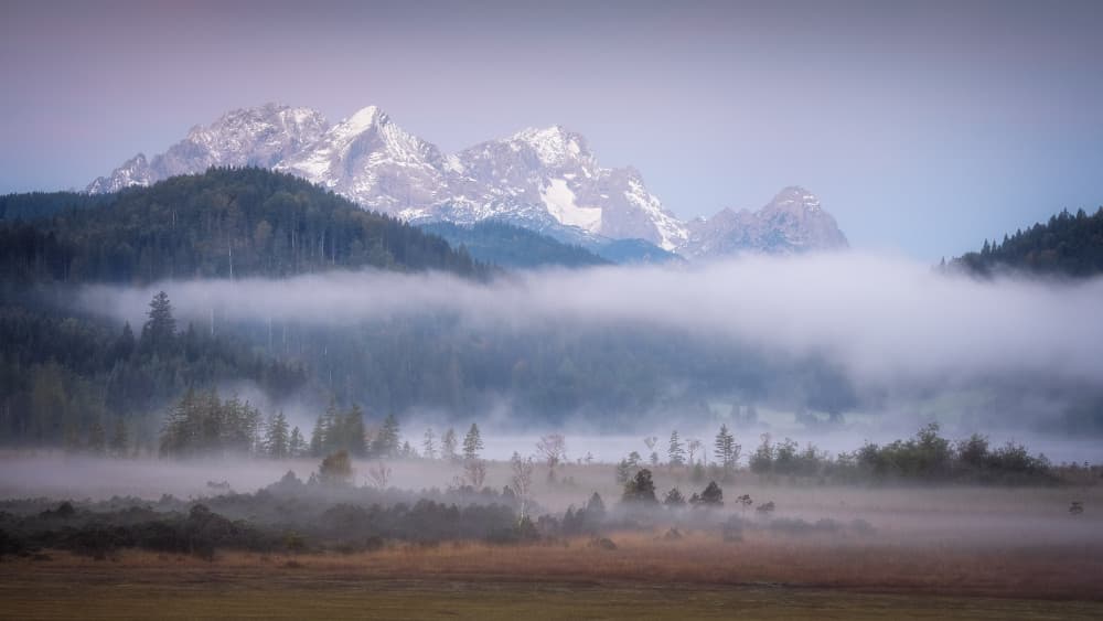 Misty Mountain Morning by Ulrike Eisenmann — canvas wall art