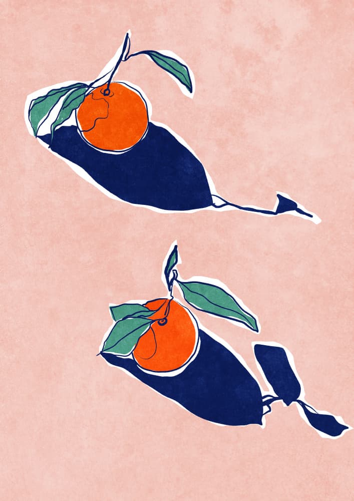 Abstract Oranges by Raissa Oltmanns — canvas wall art