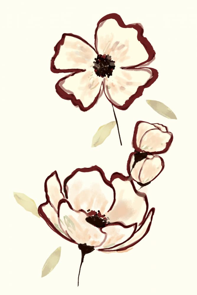 Elegant Blush Blooms by casa cartissi — canvas wall art