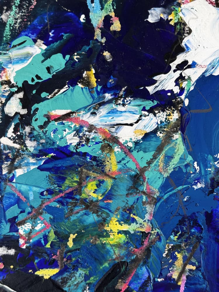 Vibrant Blue Abstract Texture by Preston Harmon — canvas wall art