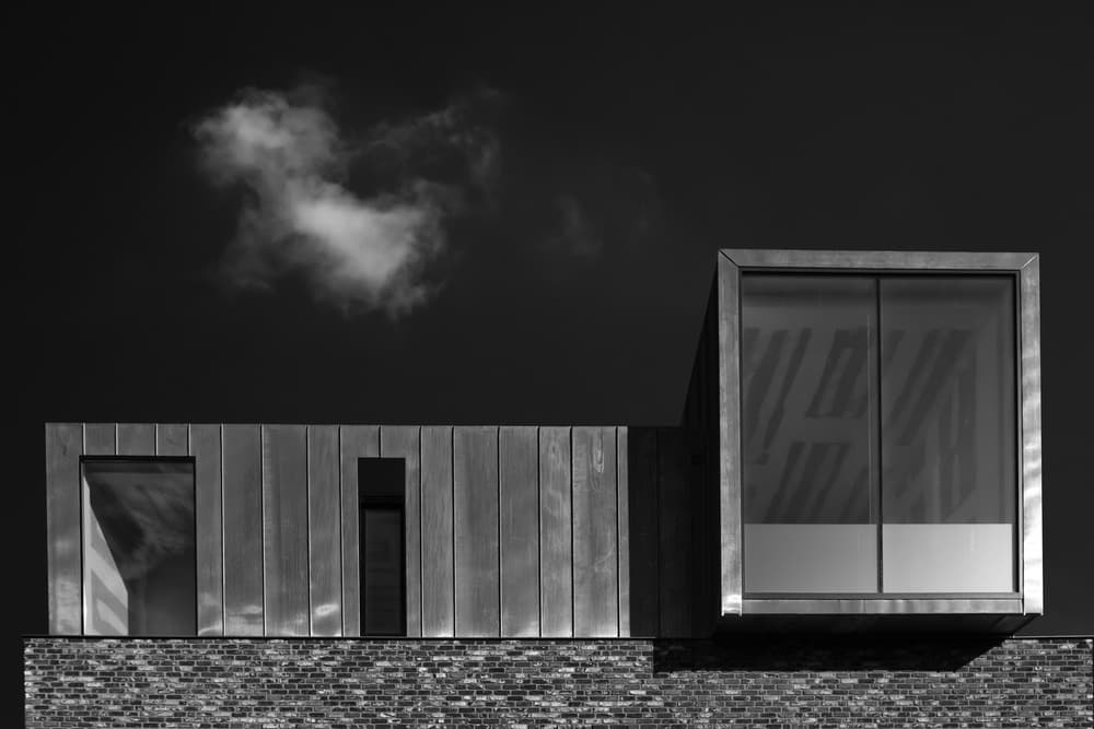 Modern Geometry and Cloud by Luc Vangindertael (laGrange) — canvas wall art