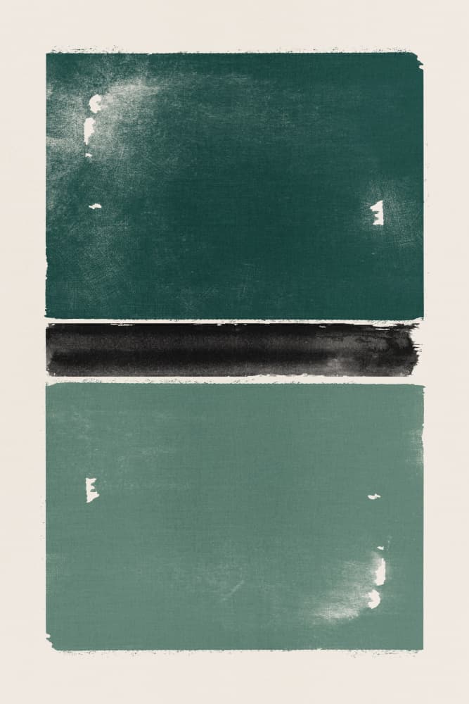 Green Color Block Horizon by Ema Paraschiv — canvas wall art