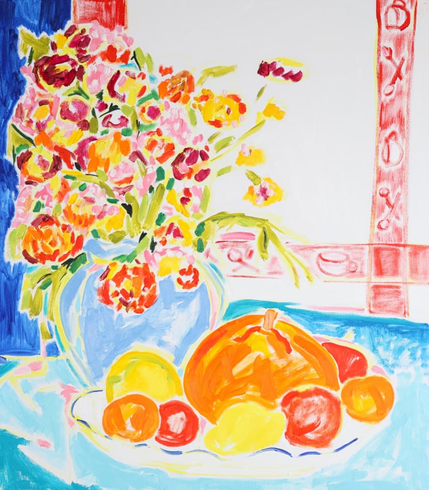Vibrant Flowers and Fruit by Tamara Jare — canvas wall art