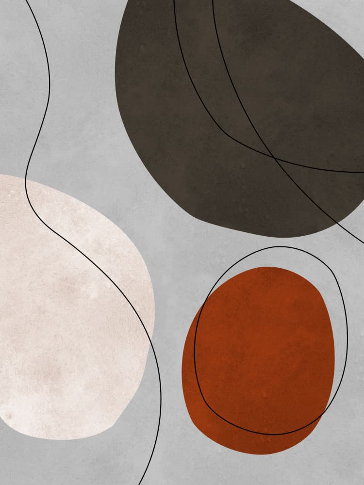 Earthy Organic Shapes by Vitor Costa — canvas wall art