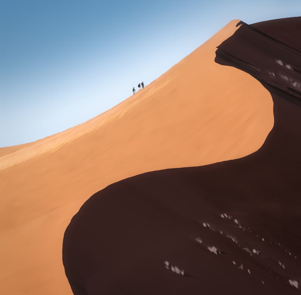 Climbing Desert Dune by Gu and Hongchao — canvas wall art