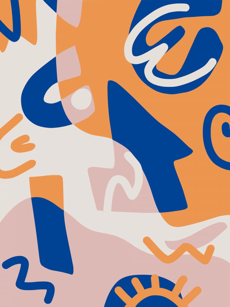 Playful Abstract Shapes by Little Dean — canvas wall art