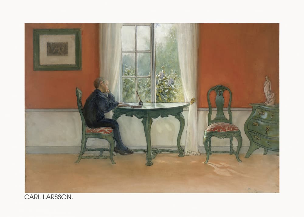 Ehtoja Luetaan, 1900 by Carl Larsson — canvas wall art
