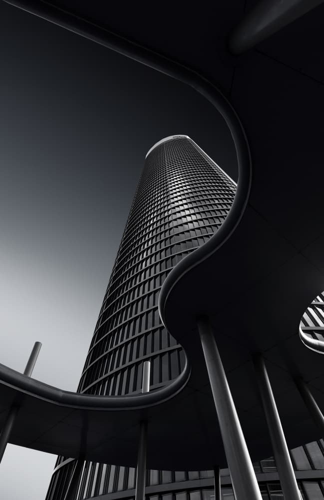 Modern Skyscraper Perspective by Jorge Pimenta — canvas wall art