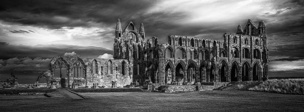 Dramatic Whitby Abbey by Pawel Majewski — canvas wall art