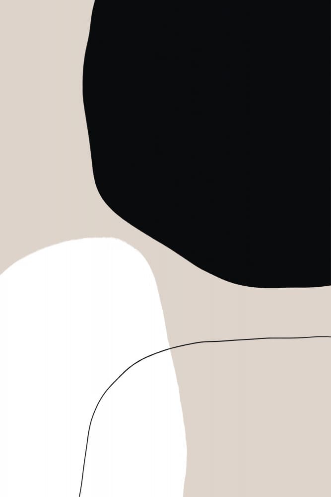 Monochrome Shapes by uplusmestudio — canvas wall art