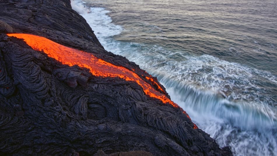Lava Meets Ocean by Andrew J. Lee — canvas wall art