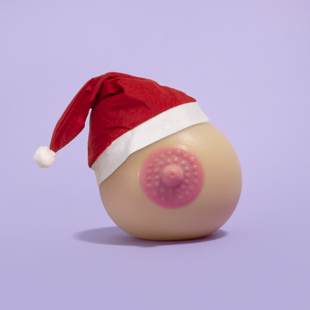 Festive Breast Model by Julia Ramiro — canvas wall art