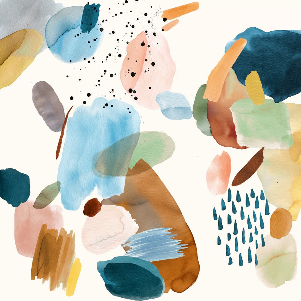 Colorful Abstract Forms by Ninola Design — canvas wall art