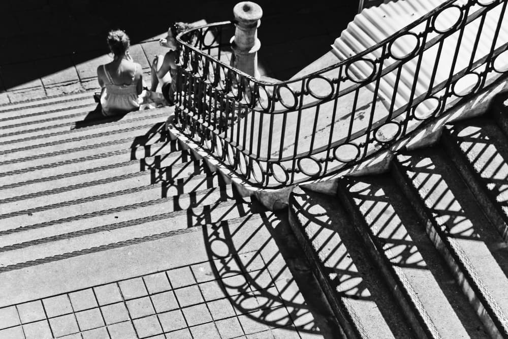 Sunlight on Stair Patterns by Laura Mexia — canvas wall art