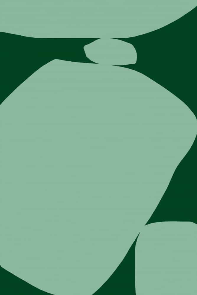 Muted Green Organic Shapes by Treechild — canvas wall art