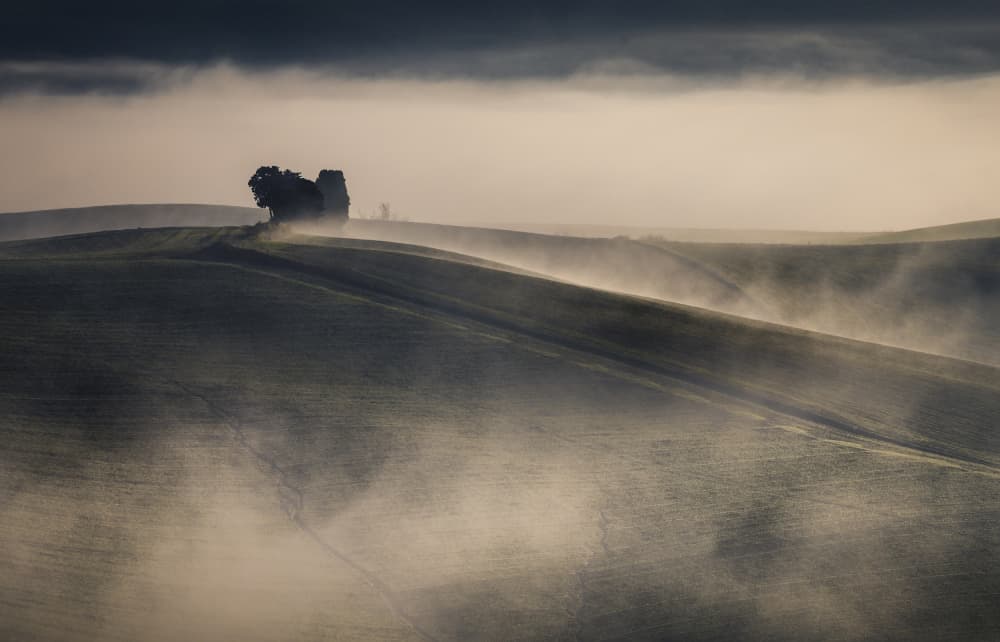 Misty Morning Hills by Andrea Lorenzetti — canvas wall art