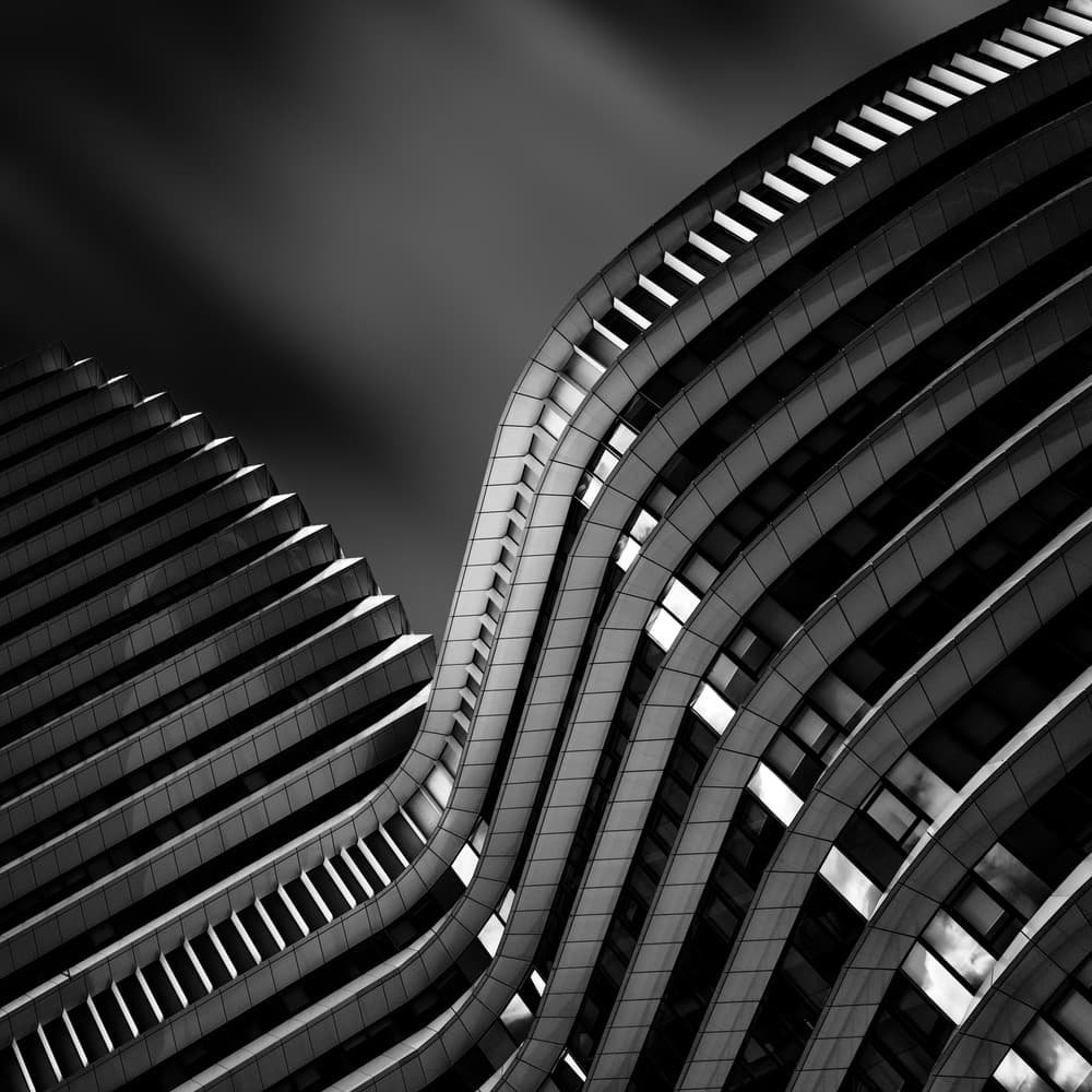 Abstract Architectural Waves by Gerard Jonkman — canvas wall art