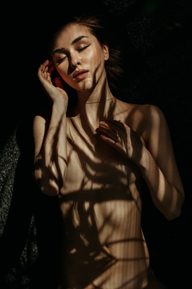 Serene Woman Shadows by Martin Krystynek MQEP — canvas wall art