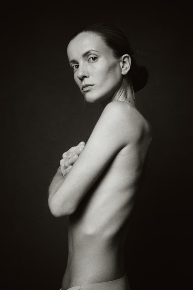 Pensive Woman Profile by Steffen Lauterbach — canvas wall art