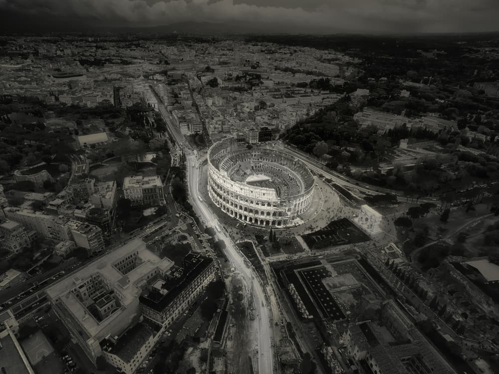 Dramatic Rome Colosseum by Stan Huang — canvas wall art