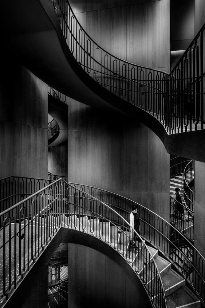 Winding Staircase Geometry by Eiji Yamamoto — canvas wall art