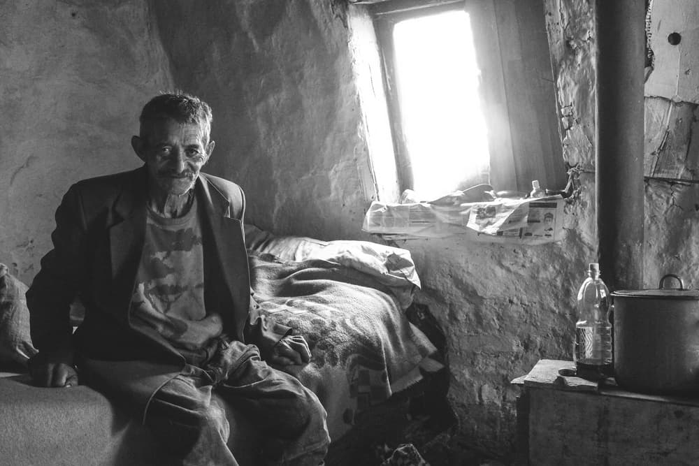 Elderly Man Window Light by Zoran Toldi (EFIAP AZSF) — canvas wall art