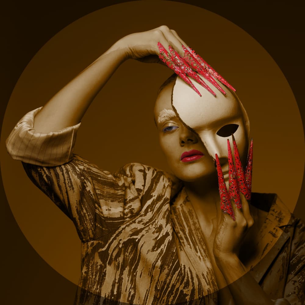 Broken Mask Portrait by Itzik Rabinovitz — canvas wall art