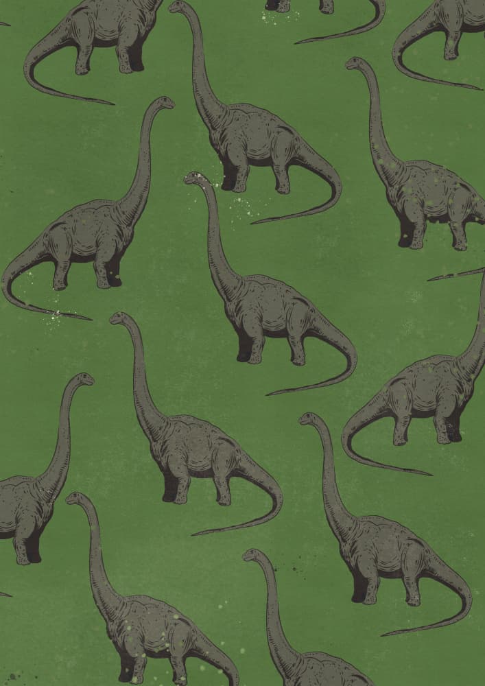 Long Neck Dinosaurs by Nicholas — canvas wall art