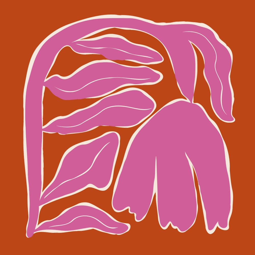 Abstract Pink Bloom by Miho Art Studio — canvas wall art