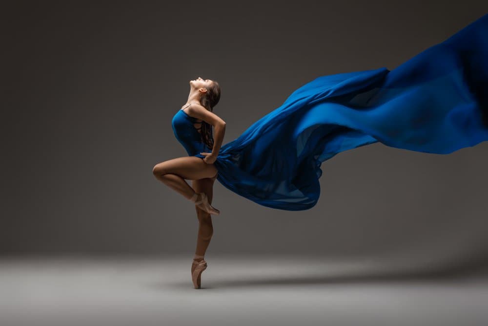 Flowing Blue Dancer by Marnovin — canvas wall art