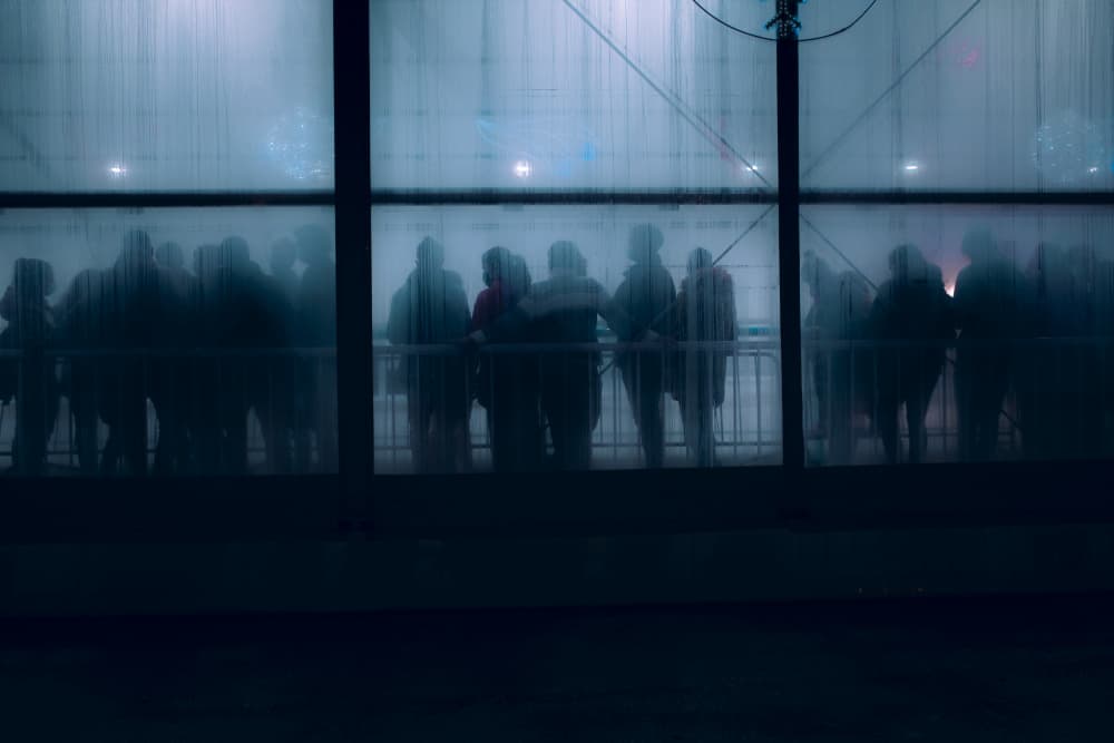Mysterious Blue Silhouettes by Pablo Abreu — canvas wall art
