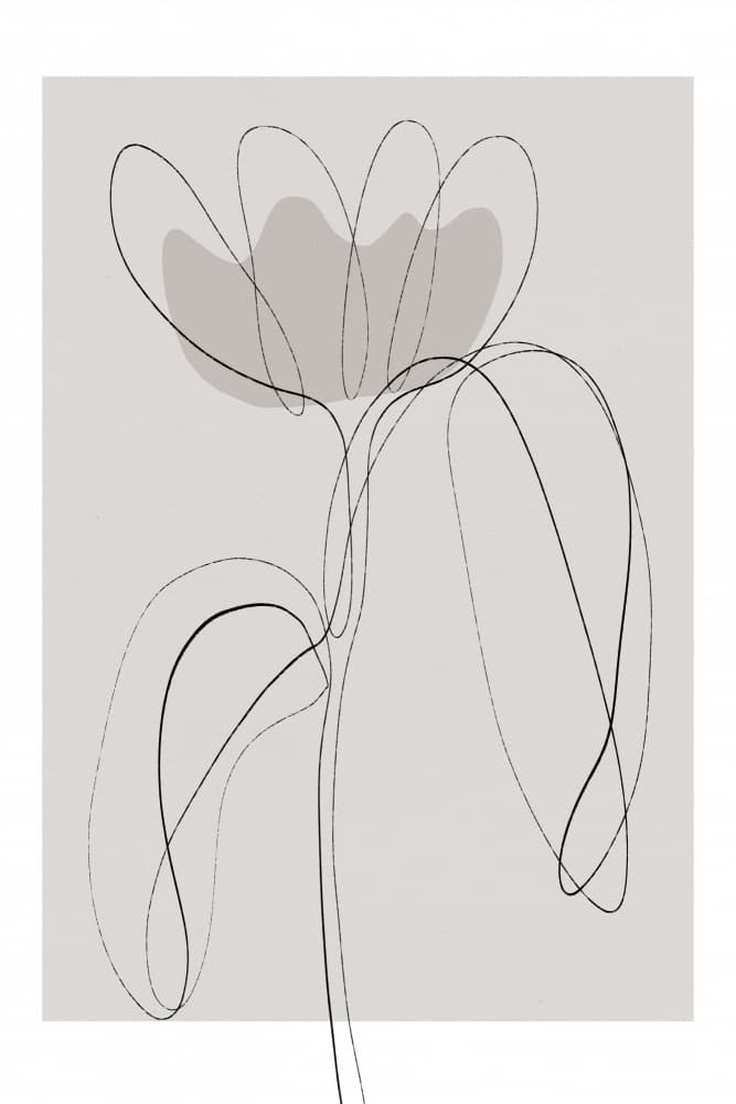 Elegant Line Petals by Treechild — canvas wall art